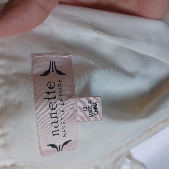 Nanette Lepore Lace Overlay Dress, cream & black - Picture 6 of 7